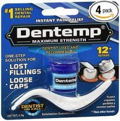 Dentemp Maximum Strength Dental Repair Material - 12+ Repairs Pack Of 4