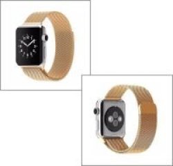 Tuff-Luv Milanese Loop Magnetic Stainless Steel Watchband For Apple Watch 38mmgold