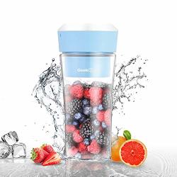 Geek Chef Portable Blender MINI Personal Blender Small Smoothie And Shakes Blender Cordless Small Blender Cup USB Rechargeable Travel Blender Glass Body Bpa-free Tritan