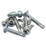 410 Stainless Steel, Souarts M4.2/4.8 Self Tapping Stainless Steel Metal Screws Phillips Pan Head Self Drilling Screws 100 pcs/Pack 