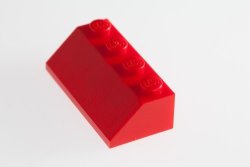 100X Lego Red 2X4 45 Roof Tiles Super Pack