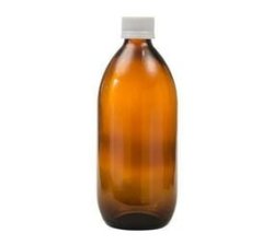 500ML Amber Glass Bottle 28MM Neck With Tamper Proof Cap - 72 Pack