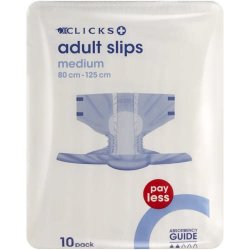 Clicks Incontinence Adult Slips Medium 10 Slips