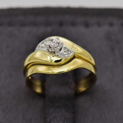 9CT Yellow Gold Wedding Twinset Rings