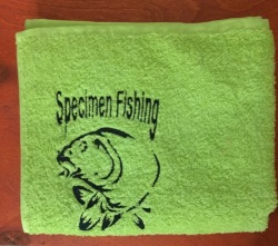 Specimen Fishing Carp Image On Hand Towel