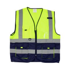 Pioneer Vests Signaling With Zip Id Pocket Lime navy - X Large