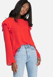 Dailyfriday Shoulder Frill Shell Top - Red