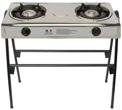 Alva 2 Plate Gas Cooker - Stainless Steel