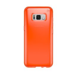Speck Products Presidio Clear Cell Phone Case For Samsung Galaxy S8 - Clear Neon Orange