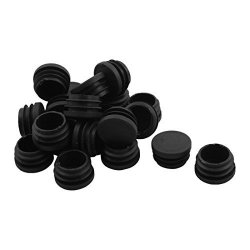 Uxcell Plastic Home Round Shaped Chair Table Foot Cover Tube Insert 30MM Diameter 20PCS Black