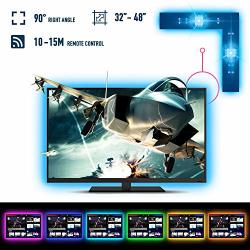 Rsyeek LED Strip Lights Tv usb LED Tv Backlight Kit 32 48 Inch Rf Remote CONTROL 20 COLORS 22 Modes For Flat Screen Tv PC Desktop