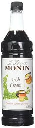 Monin Flavored Syrup Irish Cream 33.8-OUNCE Plastic Bottle 1 Liter