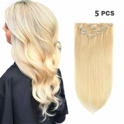 Amygirl Hair 5 Pieces 16 Remy Clip In Hair Extensions Human Hair