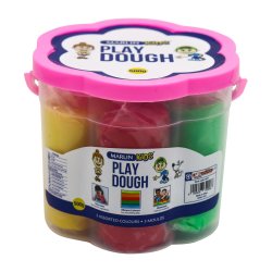 Marlin Play Dough 500G Bucket 5 Colour + 3 Moulds Pack Of 12