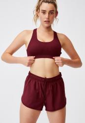 Cotton On Workout Cut Out Crop - Mulberry Rib