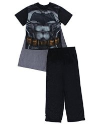 Batman V Superman Dc Comics Boys 4-110 Pajama Set With Cape 10 Black