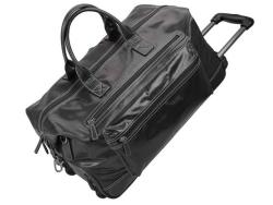 ADPEL Navigator Nappa Leather Trolley Travel Bag Black
