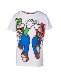 Super Mario Nintendo - - Mario & Luigi - Boys T-Shirt - White 7-8Y