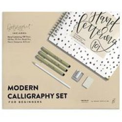 Modern Calligraphy Set For Beginners - A Creative Craft Kit For Adults Featuring Hand Lettering 101 Book Brush Pens Calligraphy Pens And More Spiral Bound