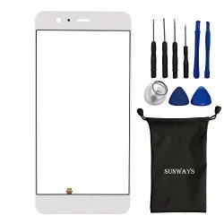 Sunways Outer Glass Screen Replacement Compatible With Huawei P10 VTR-L09 VTR-L29 VTR-AL00 VTR-TL00 White