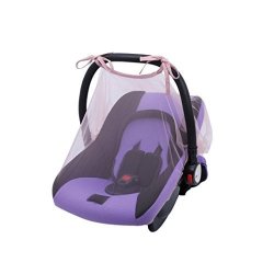 Mosquito Net Tuscom Bug Net Canopy Cover For Baby Newborn Strollers Infant Carriers Car Seats Cradles 31.5 43.3" Pink