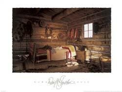 Cowboy Bunkhouse By David R Stoecklein. Best Quality Art Poster Print. Size: 32 Inches Width By 24 Inches Height.