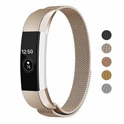 Keasy Replacement Metal Bands Compatible For Fitbit Alta And Fitbit Alta Hr Stainless Steel Replacement Bands For Women Men Champagne Large