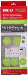 Ellies Eco Smart Surge Power Block With Telephone Input R50 000 Warranty
