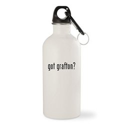 Got Grafton? - White 20OZ Stainless Steel Water Bottle With Carabiner