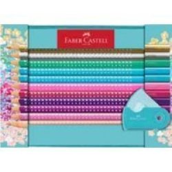 Faber-Castell Sparkle Colour Pencil Tin With 20 Sparkle Colour Pencils And Sharpener