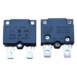 uxcell 125V/250VAC 5A NC Reset Button Overload Protector Circuit Breaker 2Pcs 