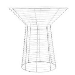 Fundi Light & Living Fundi Living Wire Table With Glass Top White