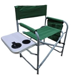 Outdoor Camping Folding Director Chair With Side Table