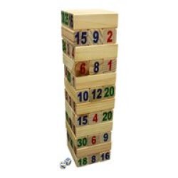 Multiplication Jenga-like Building Blocks With Bag