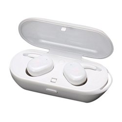 Yrd Tech 2018 New MINI Wireless Bt 2-EAR Sports Headset Waterproof Touch MINI Invisible Headset White
