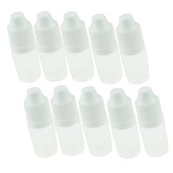 5 Ml Empty Plastic Dropper Clear Bottles Squeezable E-juice E-liquid Childproof 10PCS White Cap