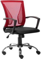 computer chair red and black