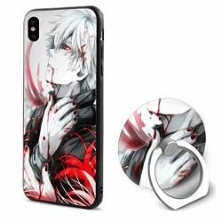Teriddeas Tokyo Ghoul Anime Theme Mobile Phone Case Protective Cover For Iphone X Multi-function Ring Bracket