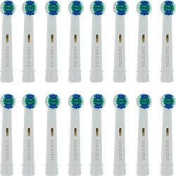Soniultra 16 Pack Replacement Toothbrush Heads For Oral-b Flexisoft Compatible Model Professional Care Smart Series Triumph Vitality Dual Clean Floss Action Pro White Pro-health Power Precision