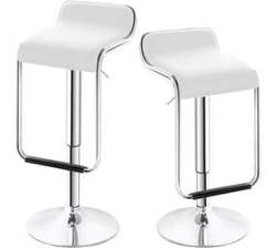 Low Back Leather Bar Chair Stools - Pack Of 2