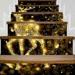 TM A Merry Christmas Home Decor DIY Steps Sticker Removable Stair Sticker Home Christmas New Years Gift Christmas Tree Decorations Clearance,Jchen