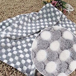 Pet Dog Warm Blanket Cat Flannel Blankets Mat Bed Cover With Dots For Sleep Mat Couch Sofa Car Trunk Cage Kennel Dog House L:39.431.5INCH