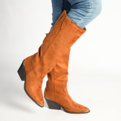 Madison Western Cowboy Boots - Tan - 8