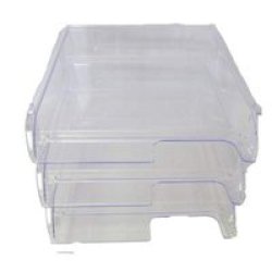 Bantex Vision 3 Tier Letter Tray - Clear