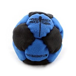 Dragonfly Footbags Black And Blue Nemesis 14 Panel Sand Filled Hacky Sack