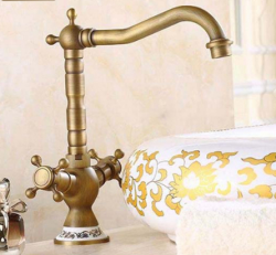 Floral & Brass TBT020 Dual Handle Bathroom Kitchen Mixer