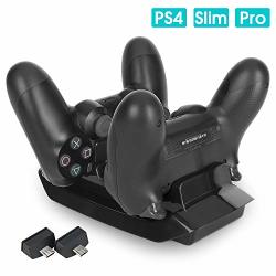 PS4 Controller Charger Dual Charging Station Dock For Playstation 4 Dualshock Wireless Controllers Pro Slim