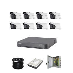 Hikvision 8CH 5MP Turbo HD Kit - HD Dvr Up To 5MP - 8 X HD 5MP Cameras - 1TB Hdd - 100M Cable