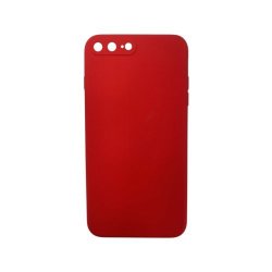 Liquid Silicone Cover With Camera Cut-out Case For Iphone 7 8 Plus - Red