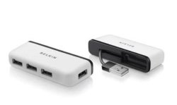 Belkin 4-PORT USB 2.0 Travel Hub - Black white